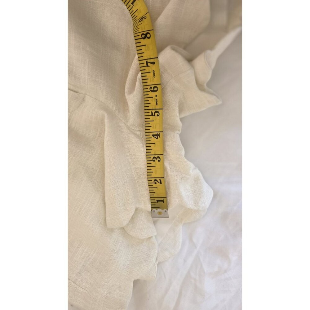 Alice Collection Shorts Linen Blend Scalloped Pockets Angelcore Fairycore NWT - Picture 9 of 10